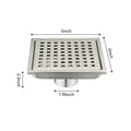 6 Inch Grid Shower Floor Drain Brushed Nickel Stainless Steel