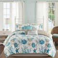 7 Piece Cotton Sateen Comforter Set Aqua Queen Queen Aqua Cotton