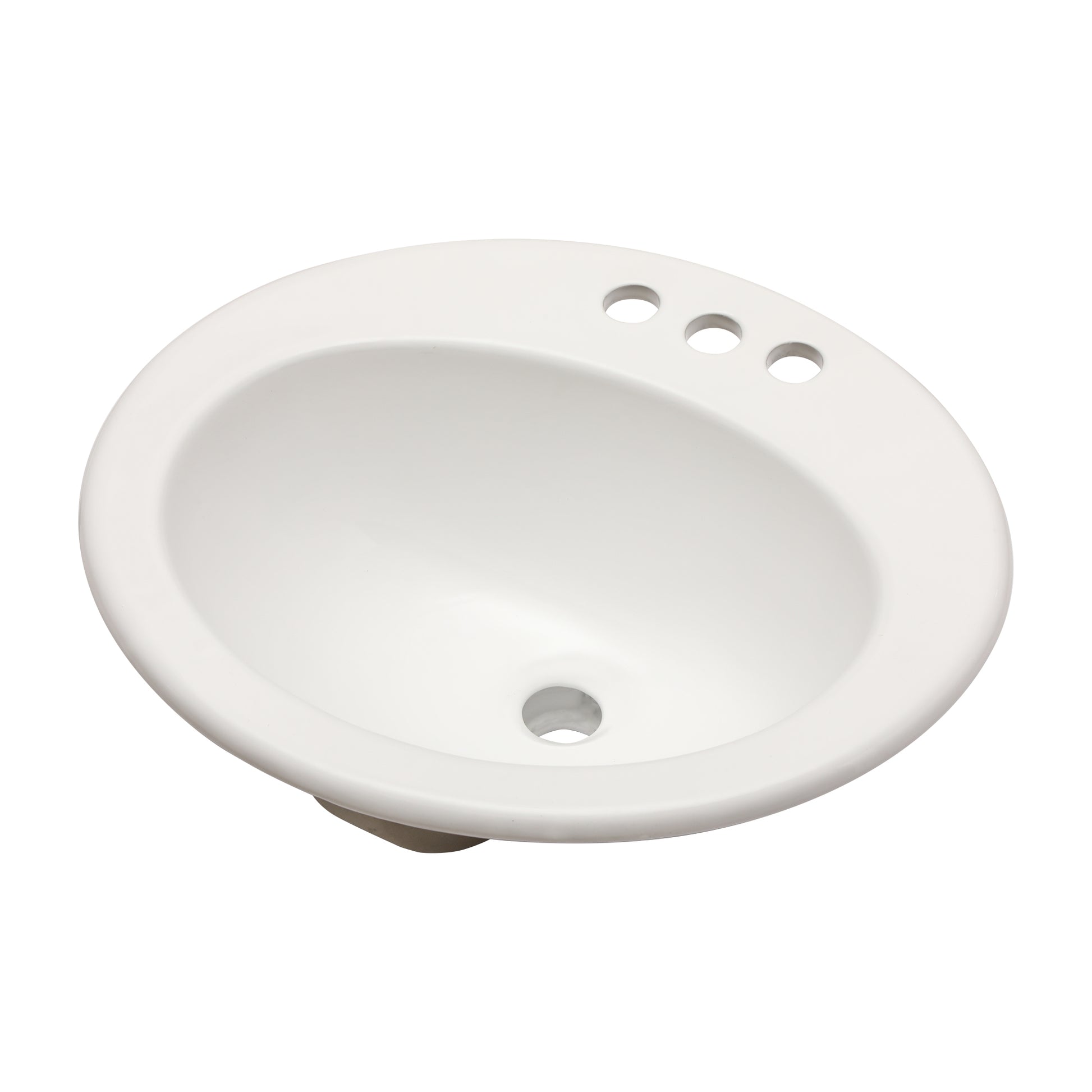 20"X18" White Ceramic Oval Undermount Bathroom Sink With 3 Faucet Hole White Ceramic