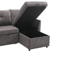 United We Win Furniture, Modular L Shaped Sofa, Modular Long Sofa With Reversible Chaise Lounge, Sofa Bed, Sleeper Sofa, Modular Sofa Combination With Storage Seats. Dark Gray Chenille 3 Seat