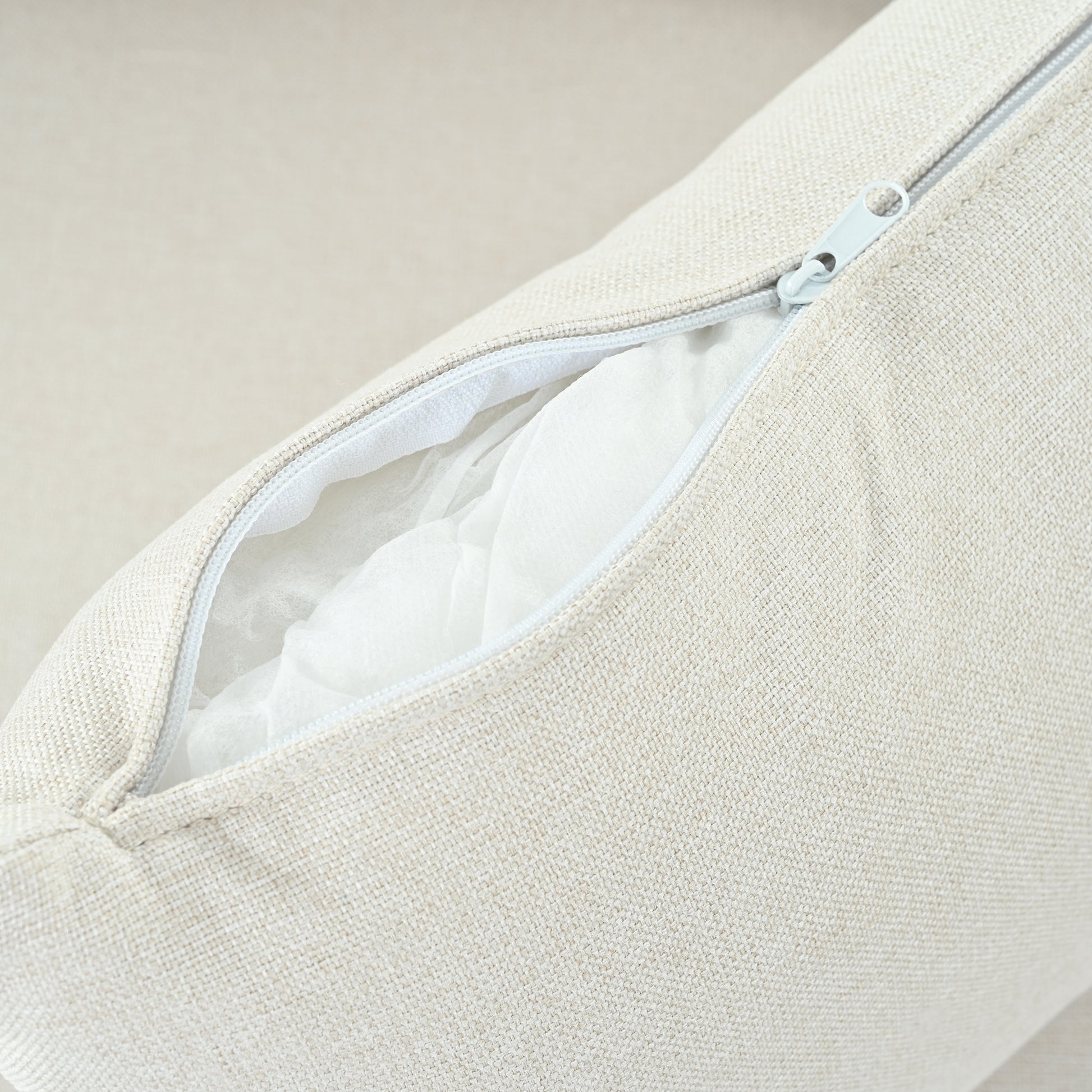 L Shaped Modular Sectional Sofa With Removable Back Cushions,3 Pillows And 2 Storage Spaces,Suitable For Living Rooms,Offices And Apartments Beige Polyester 3 Seat