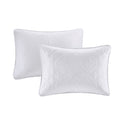 3 Piece Reversible Bedspread Set White Full Queen Queen White Polyester