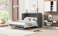 Queen Size Murphy Bed With Large Drawers & Usb Ports,Brushed Gray Queen Gray Plywood