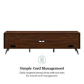 Contemporary 2 Door Minimalist Tv Stand For Tvs Up To 80 Inches Dark Walnut Dark Brown 80 89 Inches Mdf Mdf