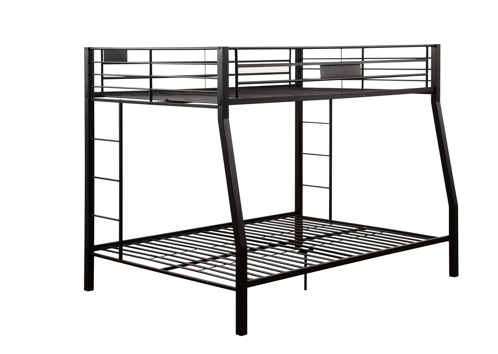 Limbra Sandy Black Finish Full Xl Queen Bunk Bed Black Metal