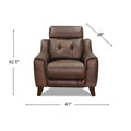 Torino Power Headrest, Lumbar, Zero Gravity Waxy Pull Up Leather Recliner Brown Memory Foam Genuine Leather