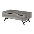 Grey Oak Coffee Table With Lift Top - Grey