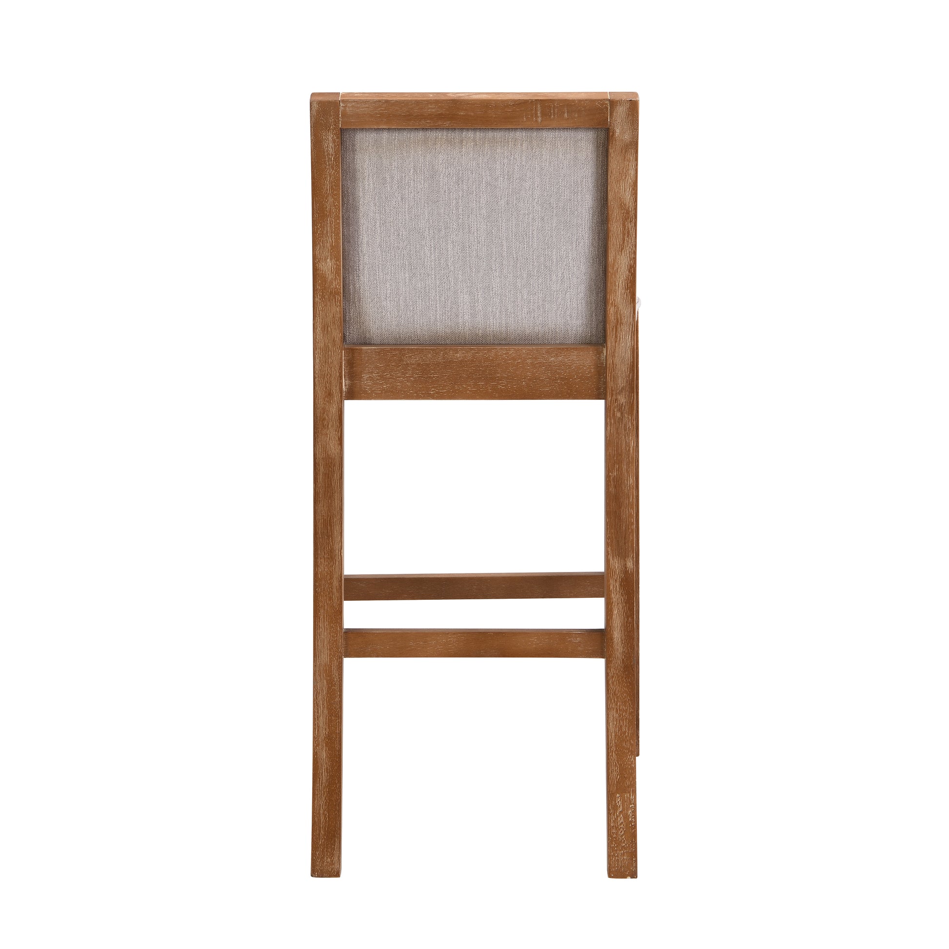 30.5 Inch Height Bar Stools Set Of 2, Rubber Wood Frame,Fabric Sponge Cushion And Upholstered Barstools, Retro Bar Chairs Suitable For Kitchen Island,Bedroom,Dining Room. Rubberwood Beige,Wood