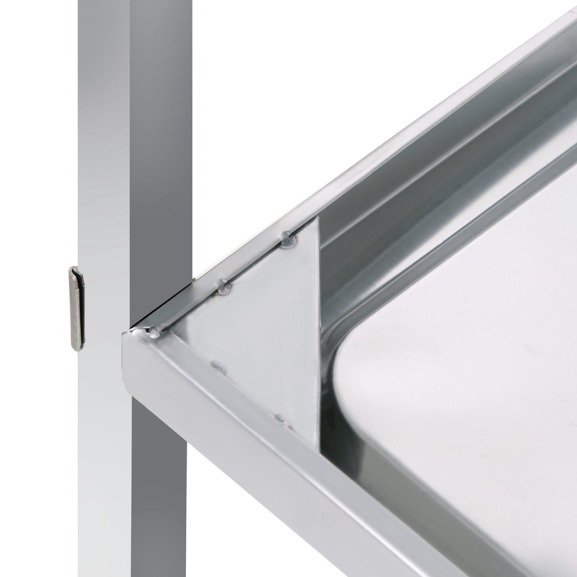 3 Tier Stainless Steel Cart, Serving Cart With Wheels, Restaurant, Household, Service Trolley, 360 Rotation Storage Cart With Locking Wheels 37.4 * 19.2 * 36.6'' L*W*H Rolling Kitchen Food Cart White Silver Stainless Steel