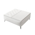 35 Inch Wide Square Storage Benches Coffee Table With Lift Top Oversized Storage Ottoman In Upholstered For Living Room White Gray Primary Living Space Rubberwood Wood Linen