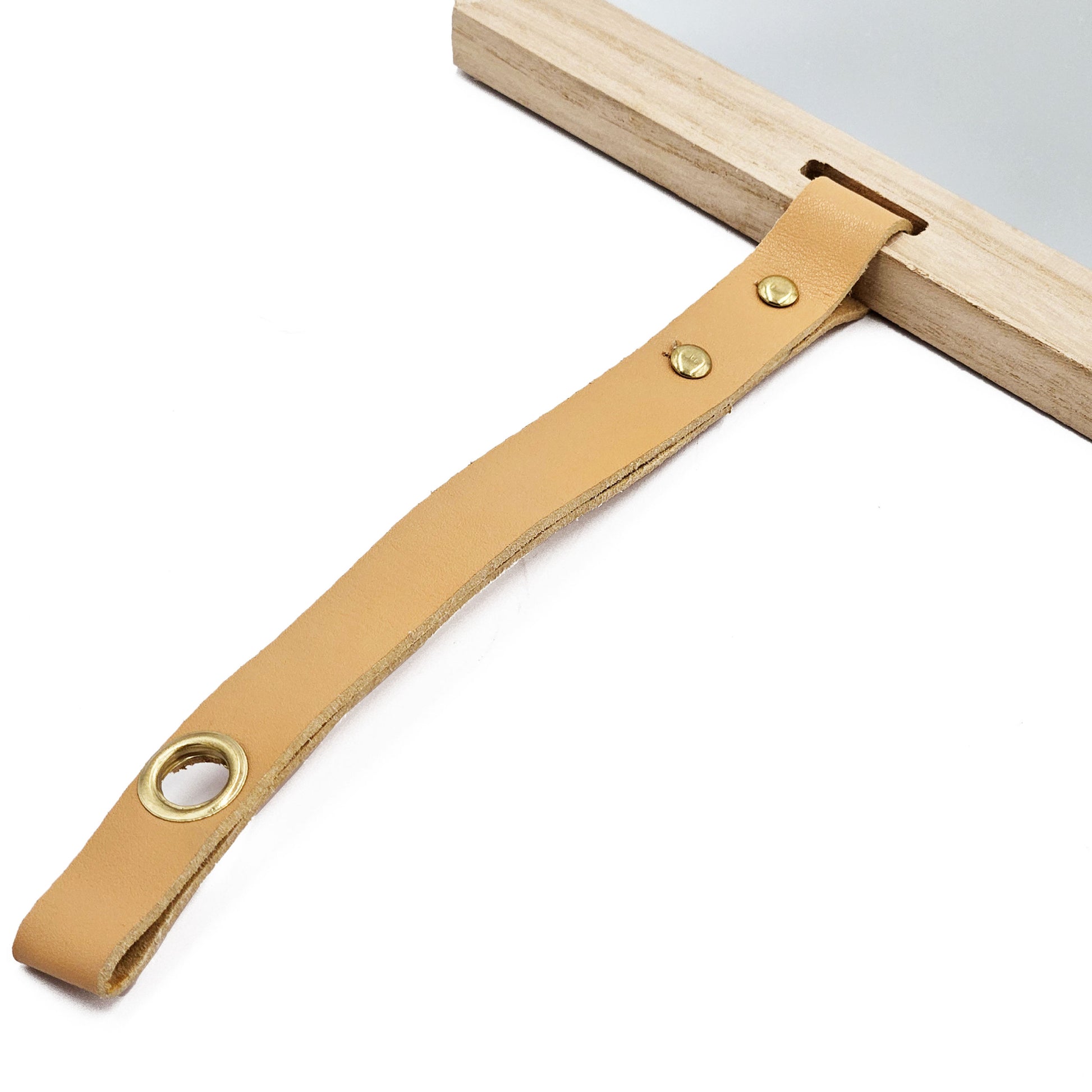 Harlan Hexagon Mirror, 16X14" Beige Brown Wood Glass