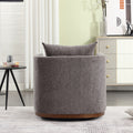 Coolmore Swivel Barrel Chair, Comfy Round Accent Sofa Chair For Living Room, 360 Degree Swivel Barrel Club Chair, Leisure Arm Chair For Nursery, Hotel, Bedroom, Office, Lounge Dark Gray Chenille Dark Gray Primary Living Space Foam Chenille