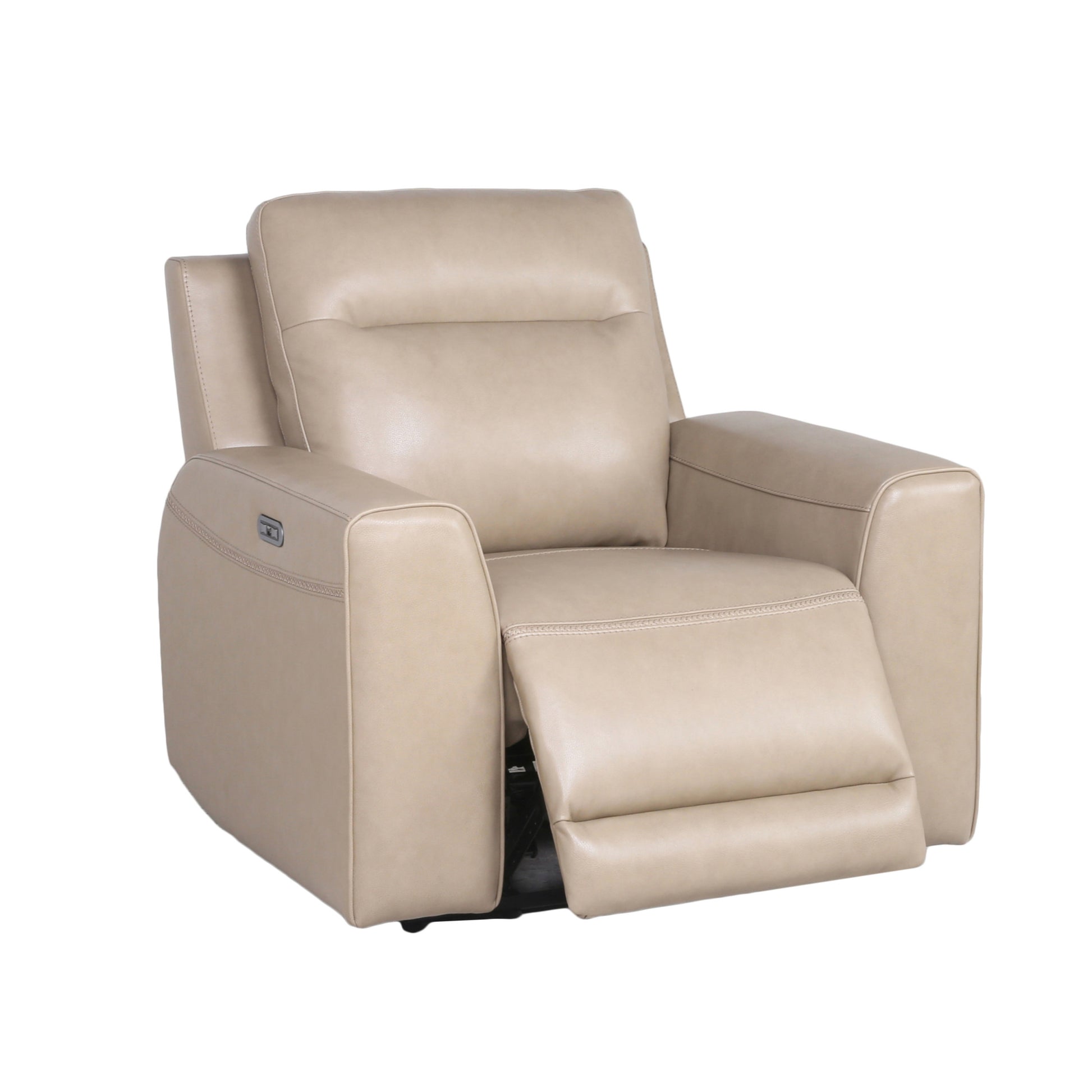 Doncella 3 Piece Power Reclining Living Room Set Beige Beige Wood