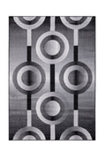 Jersey Area Rugs, Carpets For Livingroom, 5X7 Area Rugs ,3987 Black Grey Rectangle 5&7 Black Grey Contemporary Abstract Polypropylene