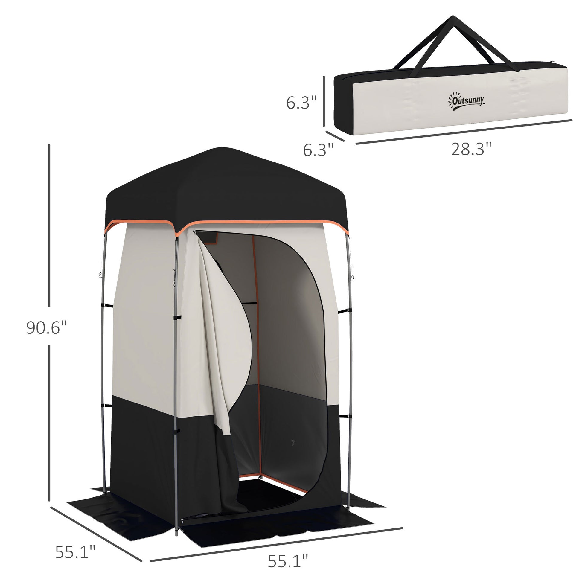 portable tent showers Outsunny Portable Shower Tent, Privacy Shelter, Camping Dressing Chang