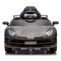 12V Kids Ride On Car W Parents Remote Control,Licensed Lamborghini Aventador Xago,Hydraulic Pressure Door,Slow Start,Early Education,Bluetooth,Adjustable Volume,Mp3,Usb,Led Lights For Kids Aged 2 4. Black 50 99 Lbs Polypropylene