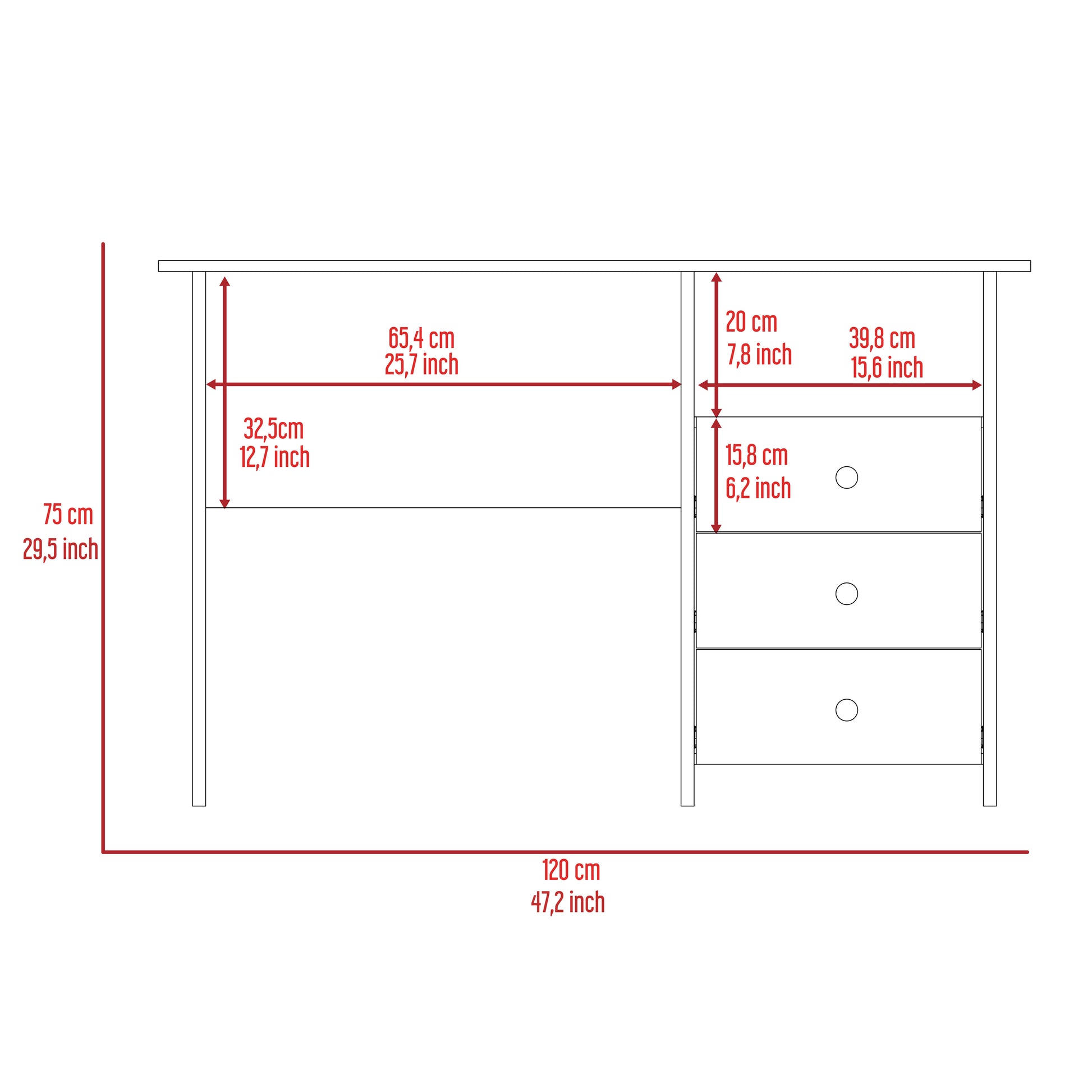 Jacksonville 3 Drawers Computer Desk With Open Storage Cabinet Triangular Office Pine Rectangular Beige Computer Desk Contemporary Manual Freestanding Rectangular Open Storage Desk Melamine Particle Board