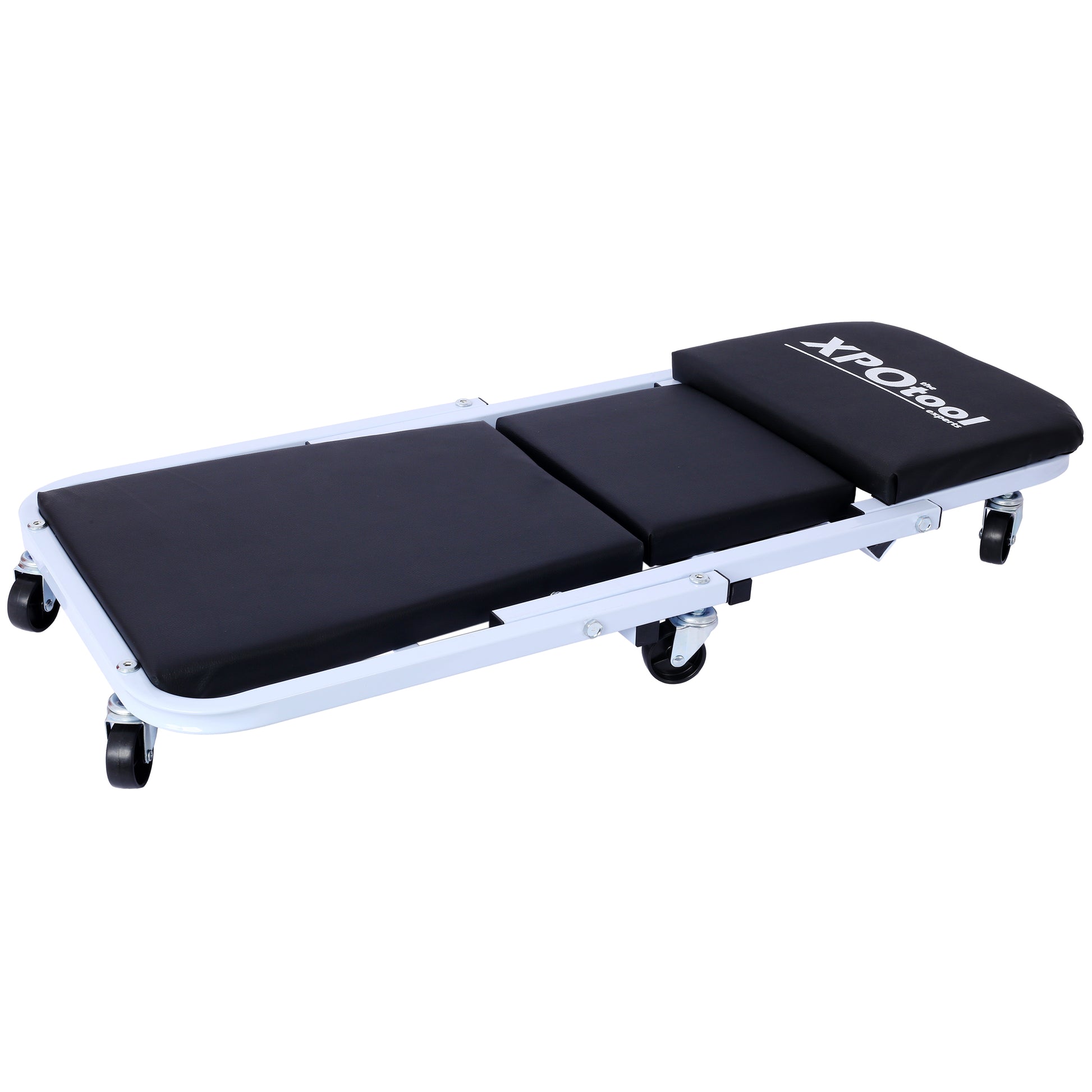 Mechanic Creeper, Garage Gift, 36" Z Creeper Seat, 2 In 1 Mechanic Gifts, 300 Lbs Capacity, Low Profile Creeper With 6 Pcs Wheels In Garage Shop For Fathers Day Tool Gift,Black Grey Black Steel