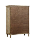 Ludin Taupe 5 Drawer Chest Taupe Solid Wood