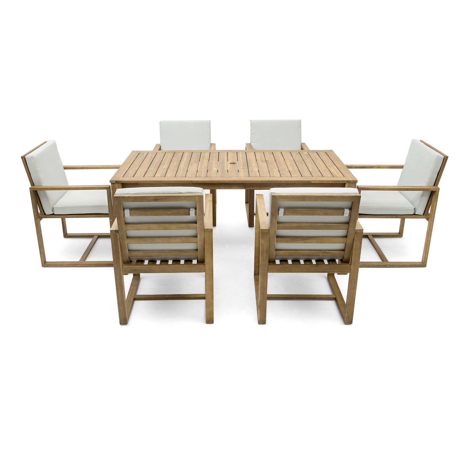 Patio Dining Set Outdoor Dining Table and Chair Set yes-light teak-weather resistant frame-water