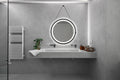 24Inch Bathroom Led Classy Vanity Mirror With Focused Backplane,Black Aluminum Alloy Frame,High Lumen,Dimmable Touch,Wall Switch Control, Anti Fog ,Cri 95 Adjustable 3000K 4500K 6000K ,Ip54 Waterproof Black And Silver Glass