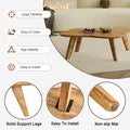 Modern Minimalist Wood Color Table Top. Solid Wood Legs, Cloud Shape To Give You A Experience, Computer Desk. The Game Table. Suitable For Dining And Living Rooms. Wood Mdf