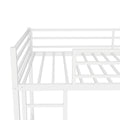Metal Twin Over Twin Bunk Bed Heavy Duty Sturdy Metal Noise Reduced Safety Guardrail No Box Spring Needed,White Twin White Metal Metal