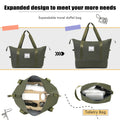 Softside Luggage Expandable 3 Piece Set Suitcase With Duffel Bag Upright Spinner Softshell Lightweight Luggage Travel Set Army Green Polyester