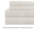 Lanester 4 Piece Deep Pocket California King Size Sheet Set The Urban Port, White White Microfiber