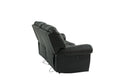 Plush Relax 1Pc Manual Motion Loveseat Black Color Bonded Leather 2 Seat Couch Armrest Cushion Seating Living Room Furniture Black Faux Leather Metal Primary Living Space Cushion Back Contemporary,Modern Pillow Top Arms Metal 2 Seat