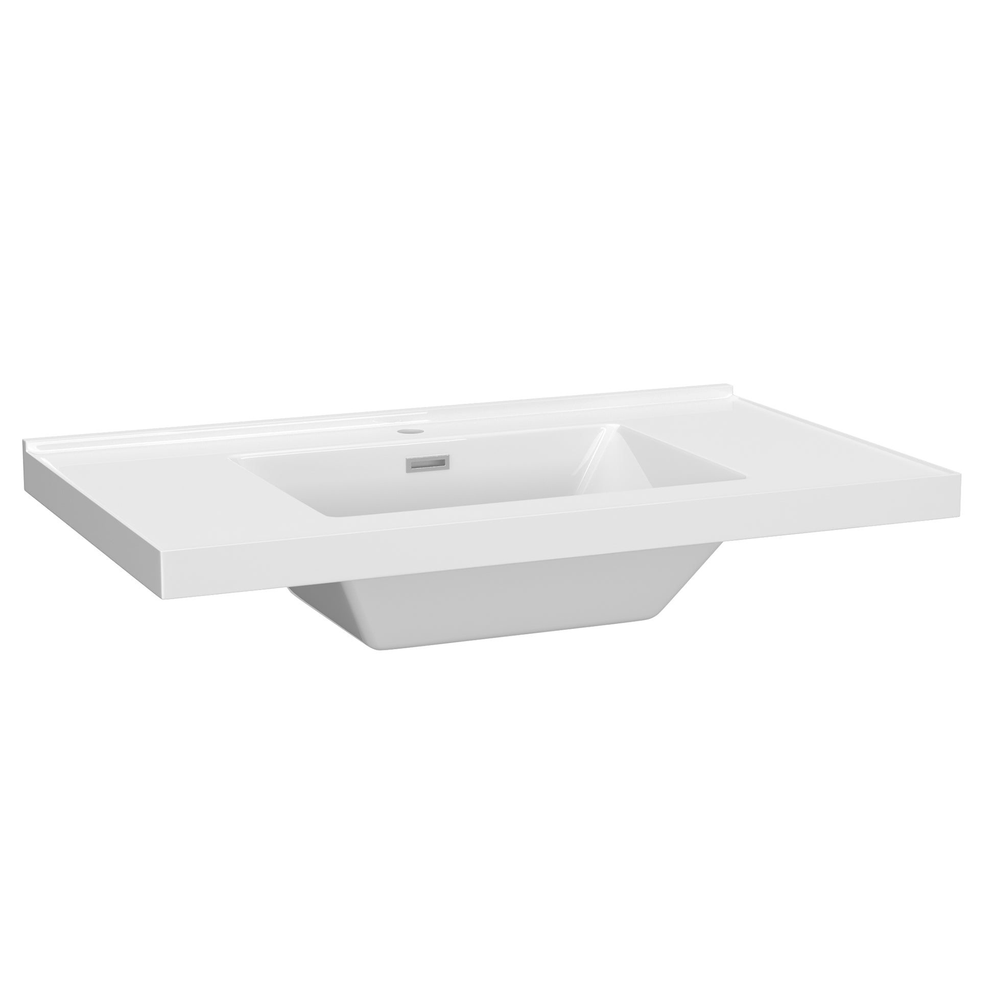 36 Inch Vanity Top Bathroom Sink Fit To 36" Cabinets In Glossy White White Bathroom Luxury,Modern Solid Surface Solid Surface