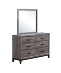 Mirage Foil Grey Dresser Black Gray Rubber Wood