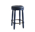 Bar Stools Set Of 2 Dark Blue Color, 360 Degree Swivel, Accent Wooden Swivel Seat Counter Height Bar Stool, Leather Upholstered Design, Barstool Perfect For Dining And Living Room Height 26