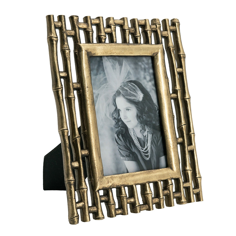 Set Of 2, 7.5X9.5" Gold Photo Frame, 4X6" Opening Gold Antique,Art Deco,Luxury,Retro,Vintage Resin