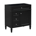 30'' Bathroom Vanity Without Top Sink, Modern Bathroom Storage Cabinet With 2 Drawers And A Tip Out Drawer Not Include Basin Black Bathroom Solid Wood Mdf