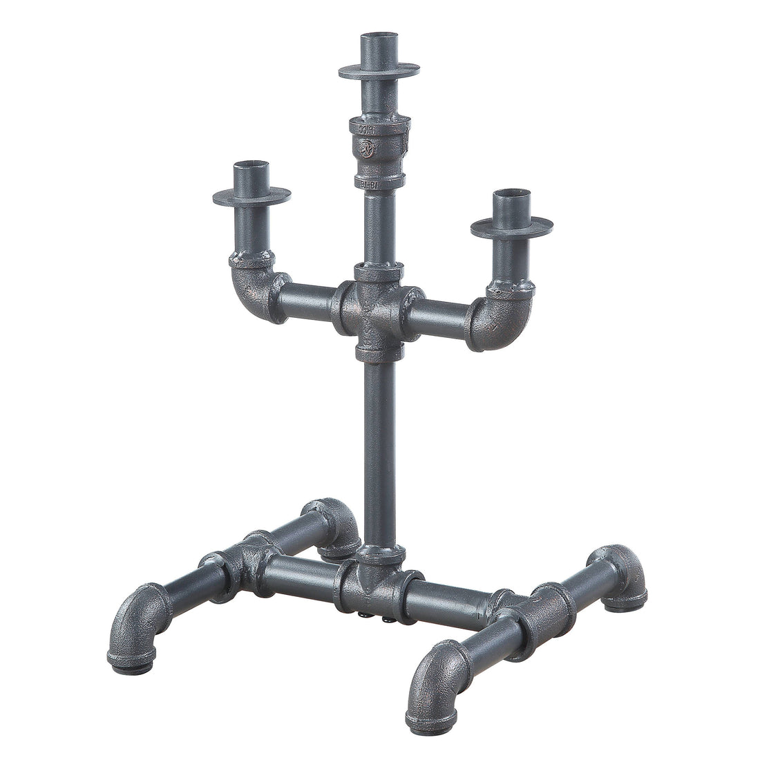 Sandy Grey Candleholder Grey Industrial Metal