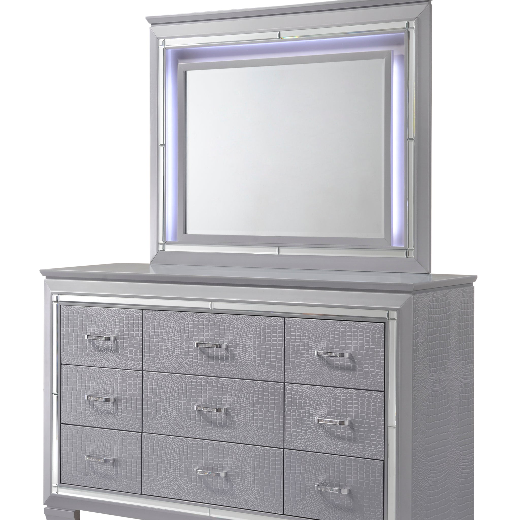 Lillian Dresser Dark Gray Gray Wood