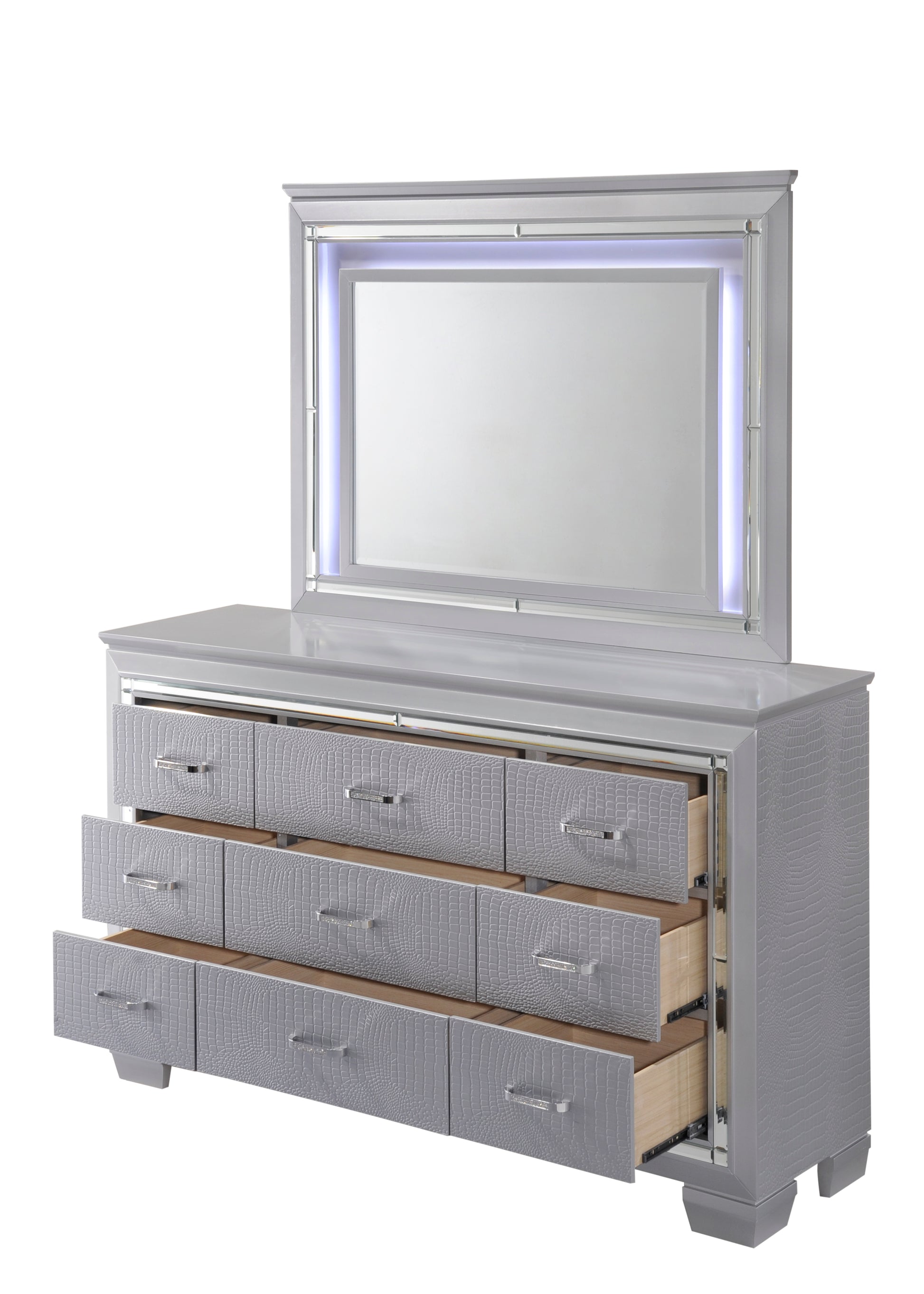 Lillian Dresser Dark Gray Gray Wood