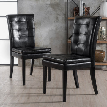 Badin Kd Dining Chair Mp2 Set Of 2 Black Pu