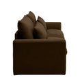 Modern Sofa 2 Seater Corduroy Fabric Sofa With Armrests For Apartment Living Room, Brown Brown Corduroy 2 Seat