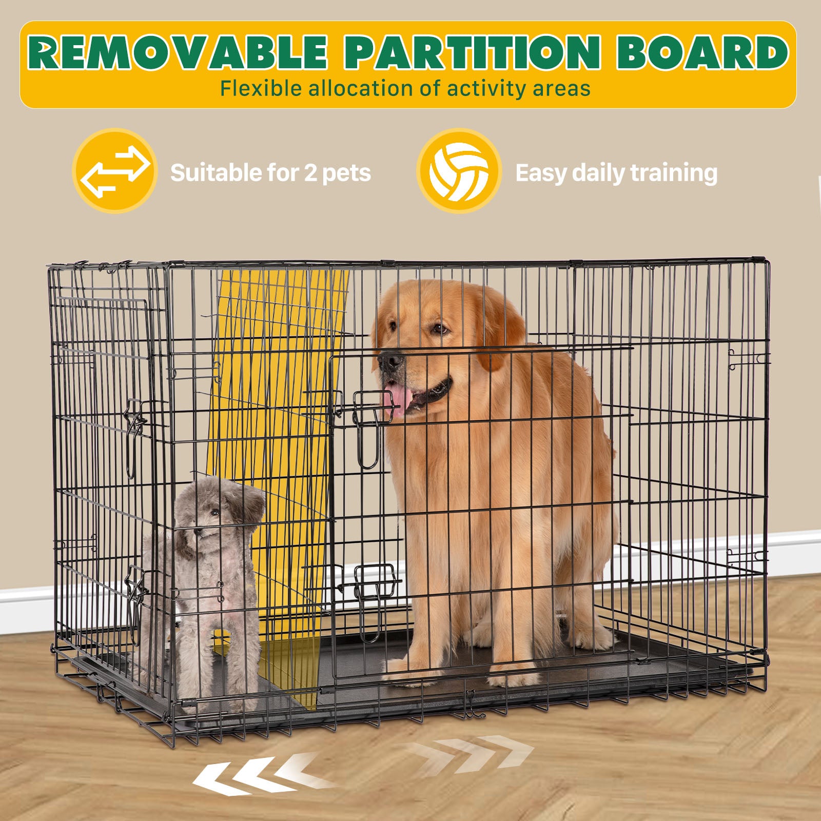 Dog Crates With Divider Dog Crate With Divider Panel,42 Inch