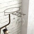 Unique Design Wine Bakers Rack, Freestanding Wine Rack With Storage Bottle, Wine Storage Home Bar For Liquor And Wine, Organizer For Kitchen, Dining Room Antique Brown Kitchen Metal Metal