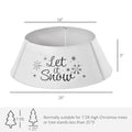 Homcom Christmas Tree Collar, Steel Tree Ring Skirt, Home Xmas Decoration For Christmas Tree, 26