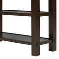 Retro Console Table With Drawer And Two Sturdy Shelves For Entryway, Living Room Espresso Espresso Mdf,Rubber Wood