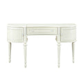 Dorothy Vanity Desk W Mirror, Ivory Finish Bd02271 Ivory Wood