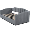 Upholstered Daybed With Underneath Storage,Twin Size, Gray Twin Gray Upholstered