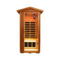 One People Outdoor Okoume Wood Far Infrared Sauna Room Natural Wood Metal & Wood