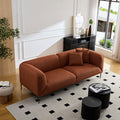 Wks2 Brown Sofa Can Be Placed In The Studio, Living Room, Attic Multiple Scenes, Modern Style Simple Fashion, Size 89.37* 35.43* High 28.74 Inches Brown Fabric 3 Seat