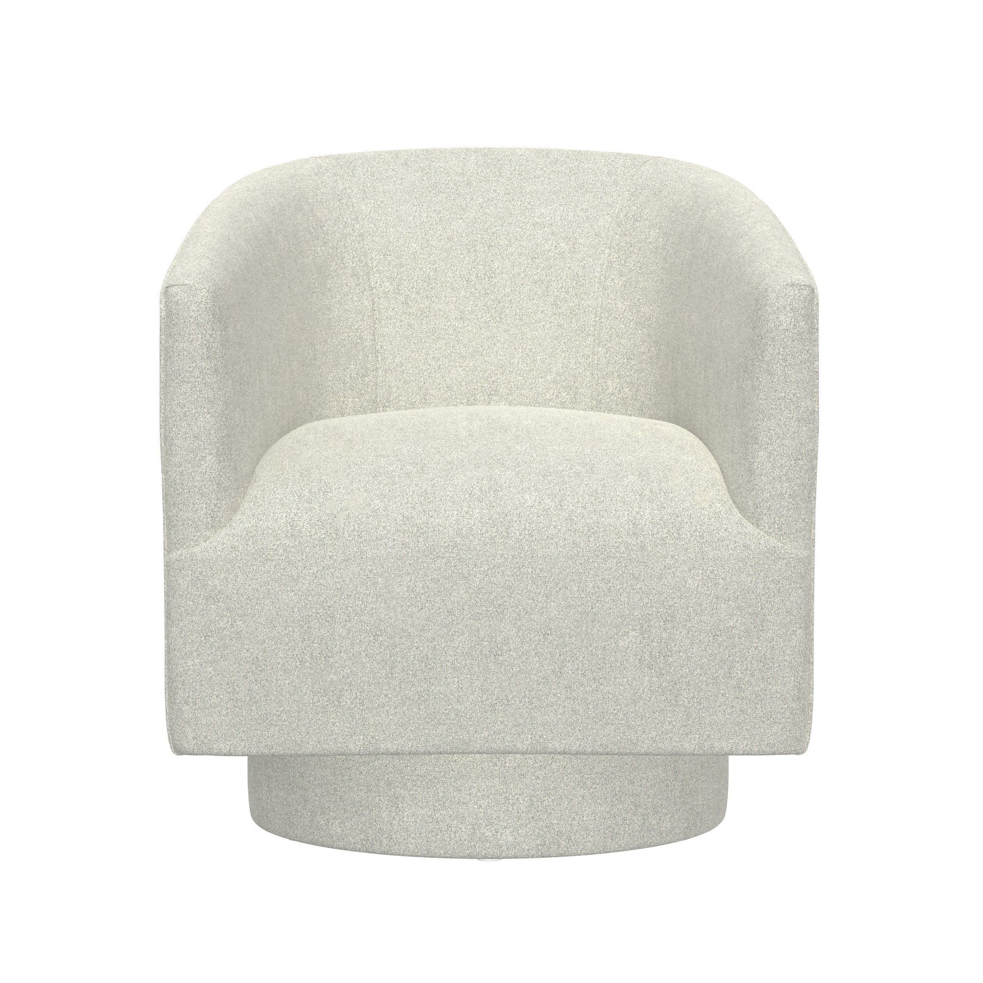Bralin White Swivel Accent Chair White Foam Engineered Wood