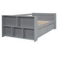 Twin Size Daybed With Shelves And Drawers, Gray Twin Gray Pine